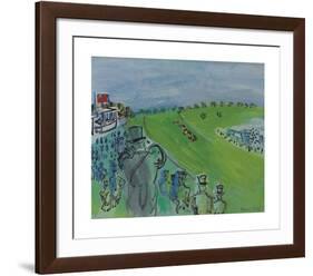 Epsom, La Course-Raoul Dufy-Framed Premium Giclee Print