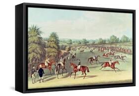 Epsom: Preparing to Start, 1830-James Pollard-Framed Stretched Canvas