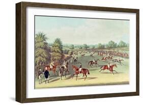 Epsom: Preparing to Start, 1830-James Pollard-Framed Giclee Print