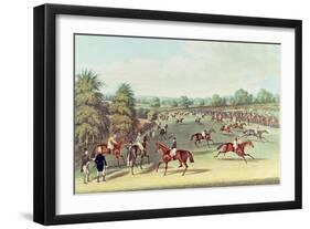 Epsom: Preparing to Start, 1830-James Pollard-Framed Giclee Print