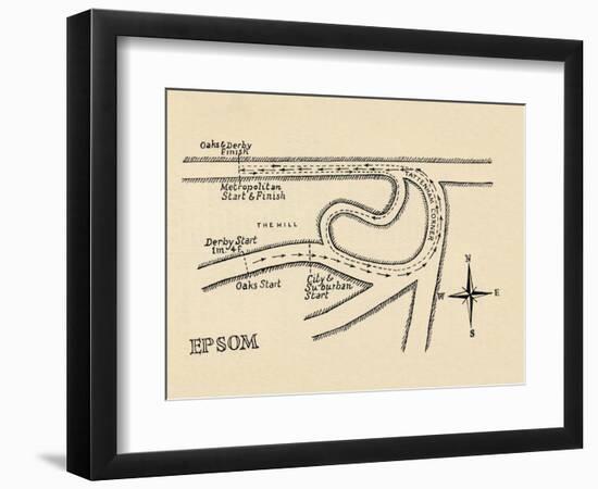 Epsom Race Course, 1940-null-Framed Premium Giclee Print