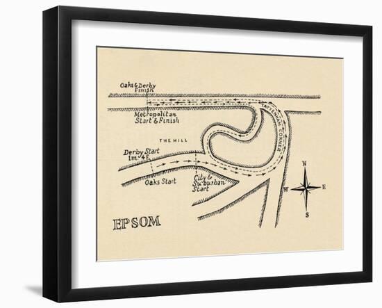 Epsom Race Course, 1940-null-Framed Giclee Print