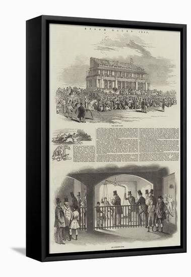 Epsom Races 1846-null-Framed Stretched Canvas