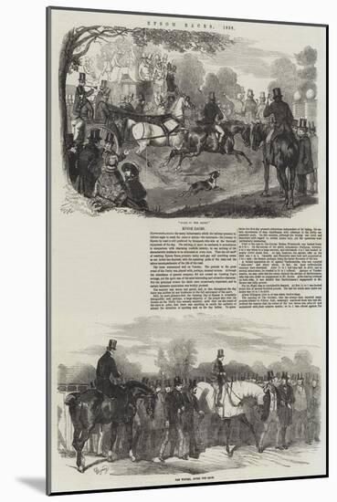Epsom Races, 1856-Benjamin Herring-Mounted Giclee Print