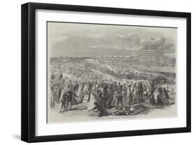 Epsom Races, Amusements on the Downs-null-Framed Giclee Print