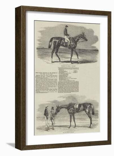 Epsom Races, Portraits of the Winners of the Derby and the Oaks-Benjamin Herring-Framed Giclee Print