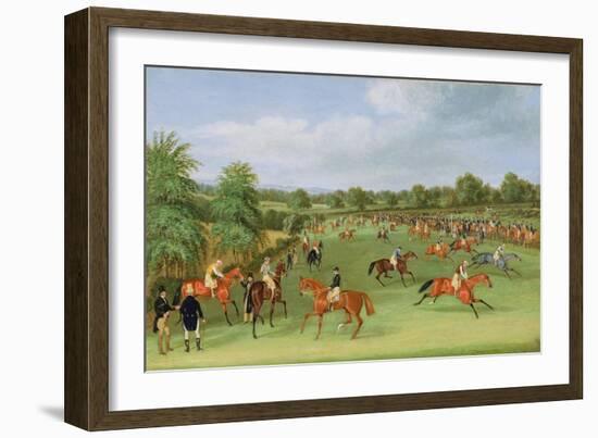 Epsom Races: Preparing to Start-James Pollard-Framed Giclee Print