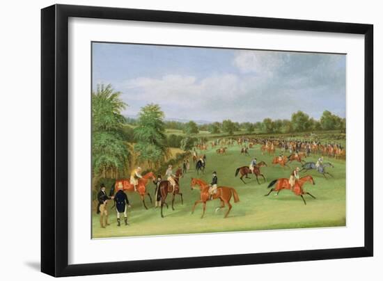 Epsom Races: Preparing to Start-James Pollard-Framed Giclee Print