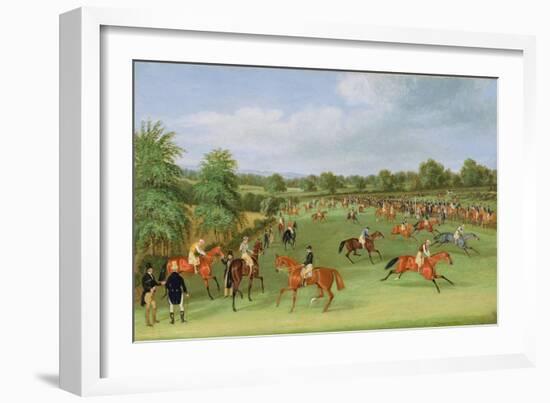 Epsom Races: Preparing to Start-James Pollard-Framed Giclee Print