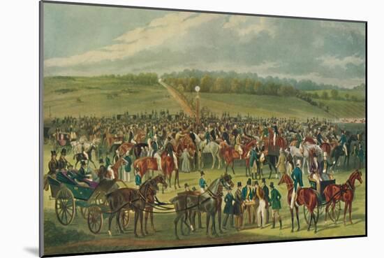 'Epsom Races - The Betting Post', 1836, (1929)-Charles Hunt-Mounted Giclee Print