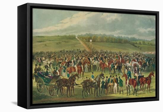 'Epsom Races - The Betting Post', 1836, (1929)-Charles Hunt-Framed Stretched Canvas