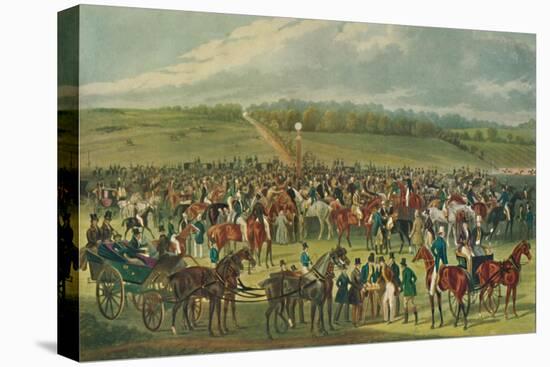 'Epsom Races - The Betting Post', 1836, (1929)-Charles Hunt-Stretched Canvas