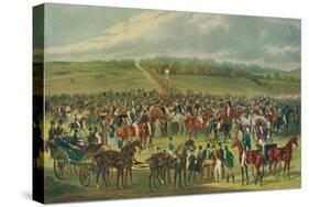 'Epsom Races - The Betting Post', 1836, (1929)-Charles Hunt-Stretched Canvas