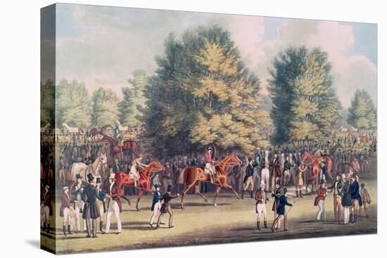 Epsom, Saddling in the Warren-James Pollard-Stretched Canvas