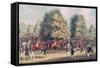 Epsom, Saddling in the Warren-James Pollard-Framed Stretched Canvas