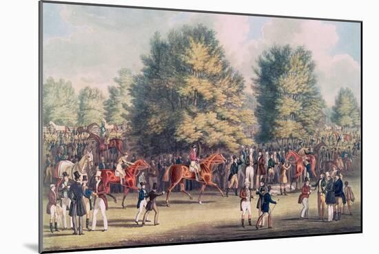 Epsom, Saddling in the Warren-James Pollard-Mounted Giclee Print