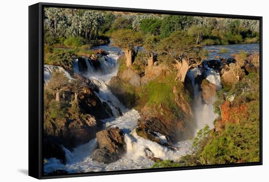 Epupa Waterfalls in on the Border of Angola and Namibia-Grobler du Preez-Framed Stretched Canvas