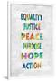 Equality Justice in Color-Jamie MacDowell-Framed Art Print