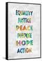 Equality Justice in Color-Jamie MacDowell-Framed Stretched Canvas