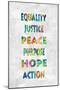 Equality Justice in Color-Jamie MacDowell-Mounted Art Print