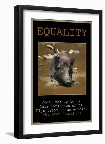 Equality-null-Framed Art Print