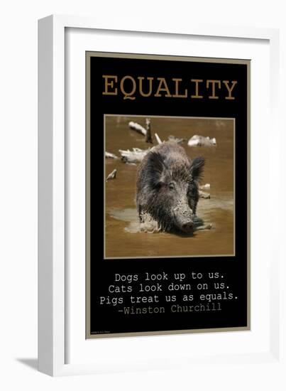 Equality-null-Framed Art Print