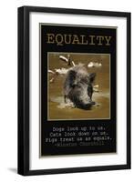 Equality-null-Framed Art Print
