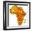 Equatorial Guinea on Actual Map of Africa-michal812-Framed Art Print