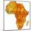 Equatorial Guinea on Actual Map of Africa-michal812-Mounted Art Print