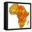 Equatorial Guinea on Actual Map of Africa-michal812-Framed Stretched Canvas