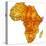 Equatorial Guinea on Actual Map of Africa-michal812-Stretched Canvas