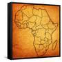 Equatorial Guinea on Actual Map of Africa-michal812-Framed Stretched Canvas