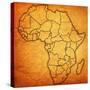 Equatorial Guinea on Actual Map of Africa-michal812-Stretched Canvas