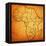 Equatorial Guinea on Actual Map of Africa-michal812-Framed Stretched Canvas