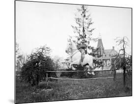 Equestrian Jumping in Belgium, Ca. 1900-null-Mounted Photographic Print