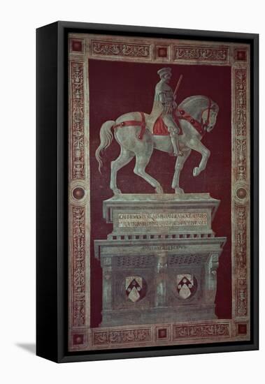Equestrian Monument of Sir John Hawkwood-Paolo Uccello-Framed Stretched Canvas