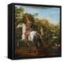 Equestrian Portrait of a Hussar Officer, 1773-Bernardo Bellotto-Framed Stretched Canvas