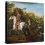 Equestrian Portrait of a Hussar Officer, 1773-Bernardo Bellotto-Stretched Canvas
