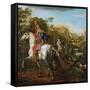 Equestrian Portrait of a Hussar Officer, 1773-Bernardo Bellotto-Framed Stretched Canvas