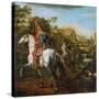 Equestrian Portrait of a Hussar Officer, 1773-Bernardo Bellotto-Stretched Canvas