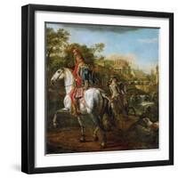 Equestrian Portrait of a Hussar Officer, 1773-Bernardo Bellotto-Framed Giclee Print