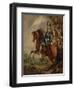 Equestrian Portrait of Albert, Duc D'arenberg, Prince of Barbonçon (1600-74), in Armour, with a Blu-Thomas Gainsborough-Framed Giclee Print