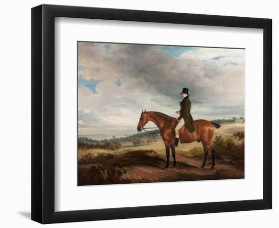 Equestrian Portrait of Andrew Berkeley Drummond in Cadland Park, 1822-John E. Ferneley-Framed Giclee Print