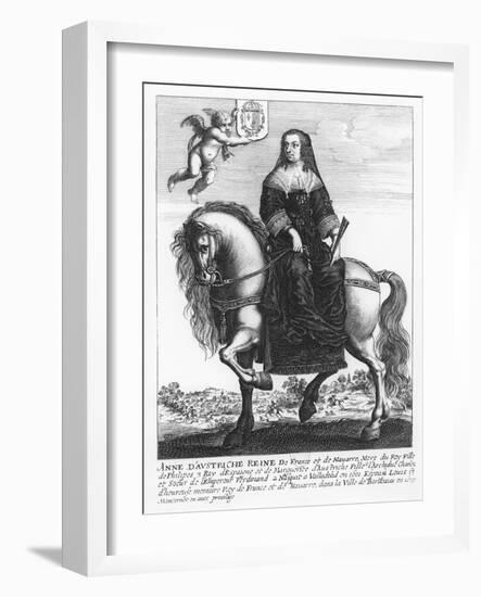 Equestrian Portrait of Anne of Austria-Balthazar Moncornet-Framed Giclee Print