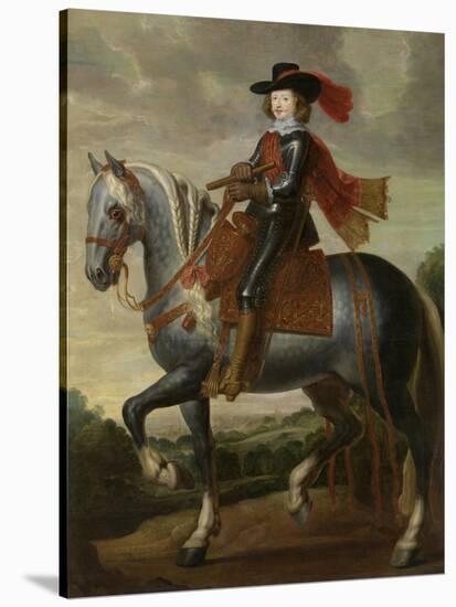 Equestrian Portrait of Cardinal-Infante Ferdinand of Austria, First Third of 17th C-Caspar De Crayer-Stretched Canvas