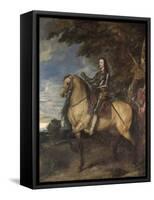 Equestrian Portrait of Charles I (1600-49) C.1637-38-Sir Anthony Van Dyck-Framed Stretched Canvas
