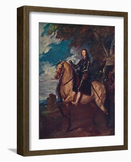 'Equestrian Portrait of Charles I', c1637, (c1915)-Anthony Van Dyck-Framed Giclee Print