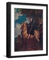 'Equestrian Portrait of Charles I', c1637, (c1915)-Anthony Van Dyck-Framed Giclee Print