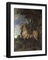 Equestrian Portrait of Charles I, Ca 1638-Sir Anthony Van Dyck-Framed Giclee Print