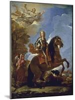 Equestrian Portrait of Charles II of Spain, before 1694-Luca Giordano-Mounted Giclee Print